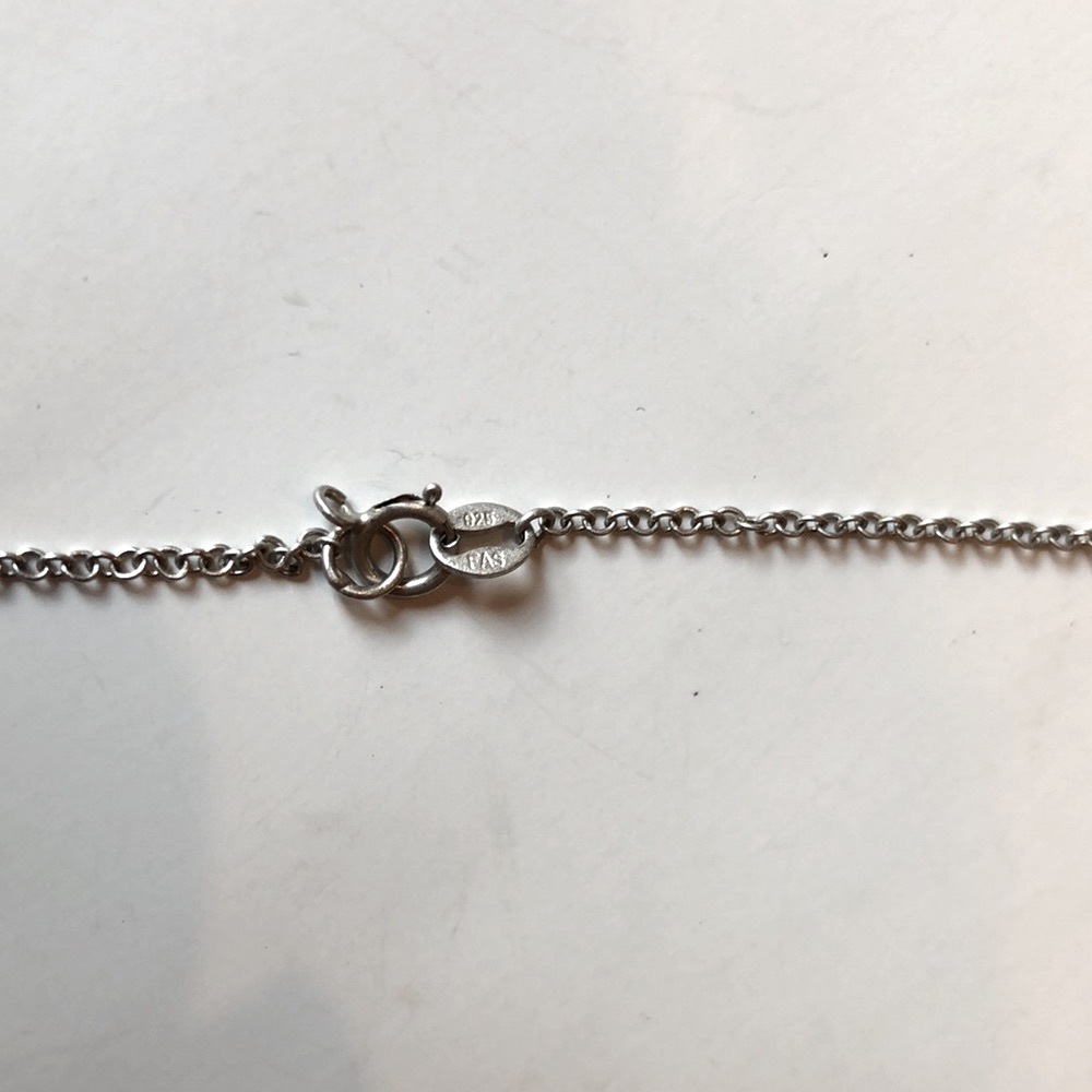 Sterling Silver and White Sapphire Necklace - Picture 9 of 9